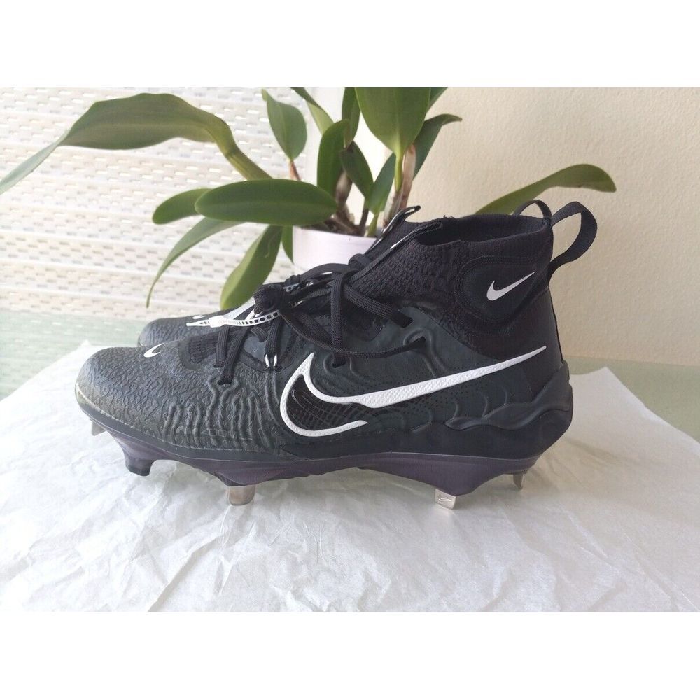 Size 7.5 Nike Alpha Huarache NXT Black Metal Baseball Cleats DJ6517-010